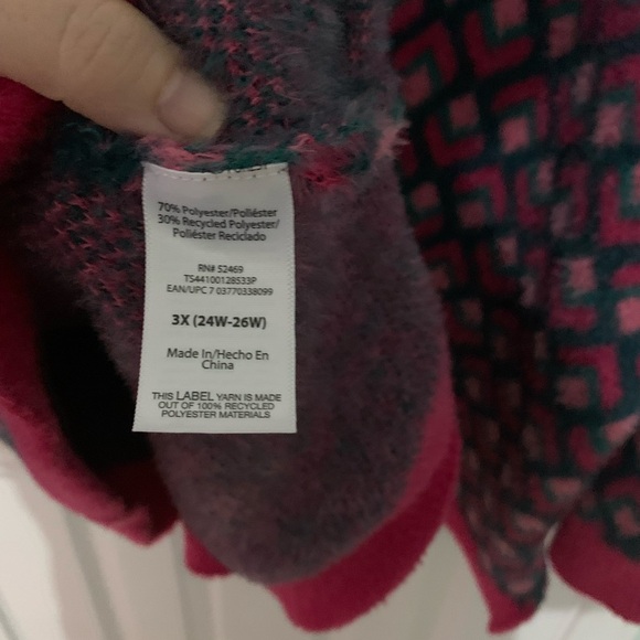 Terra & Sky Red and Black Patterned Sweater - Picture 8 of 10